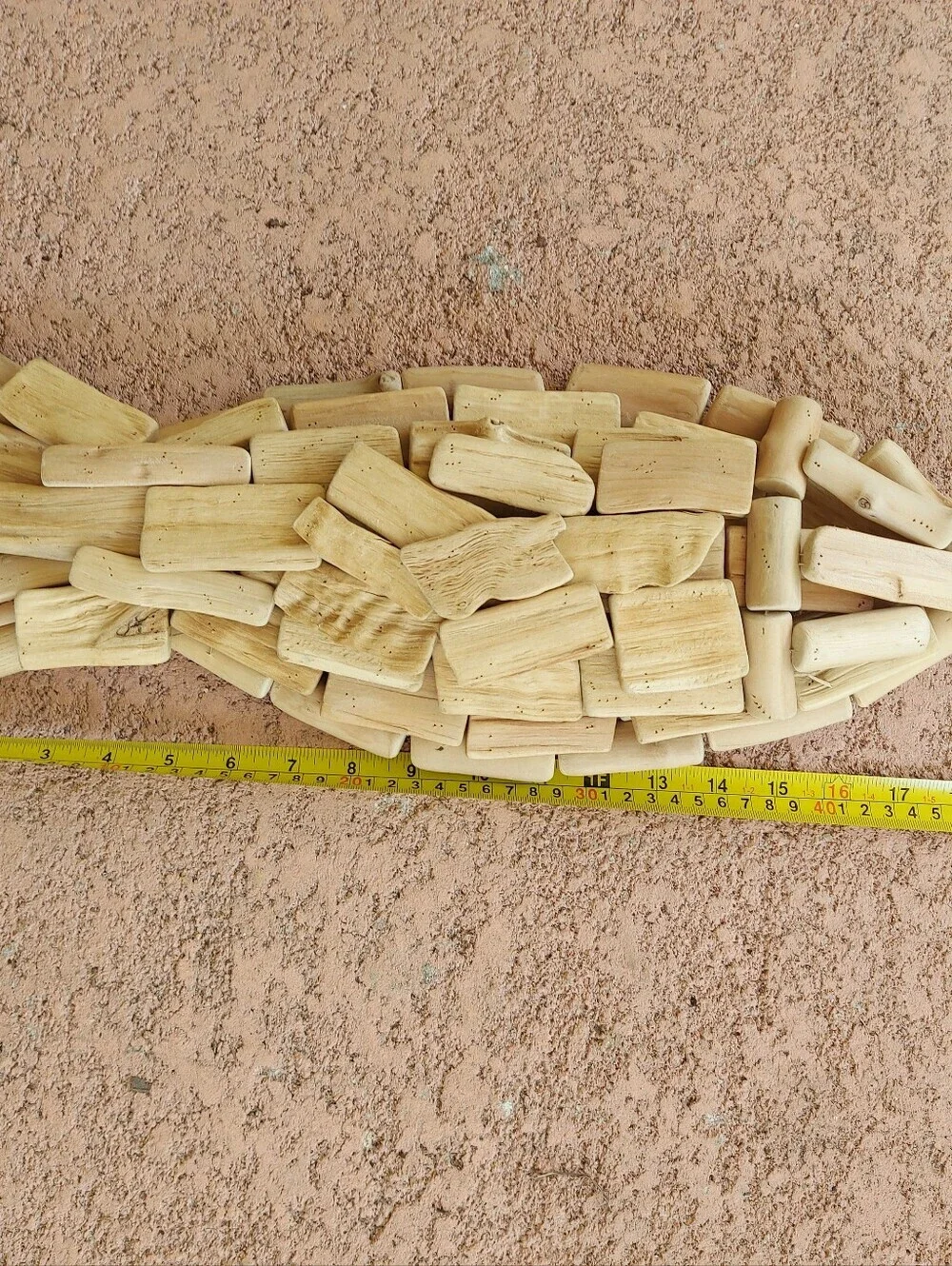 Natural Driftwood-Style Aquarium Ornament - Beige